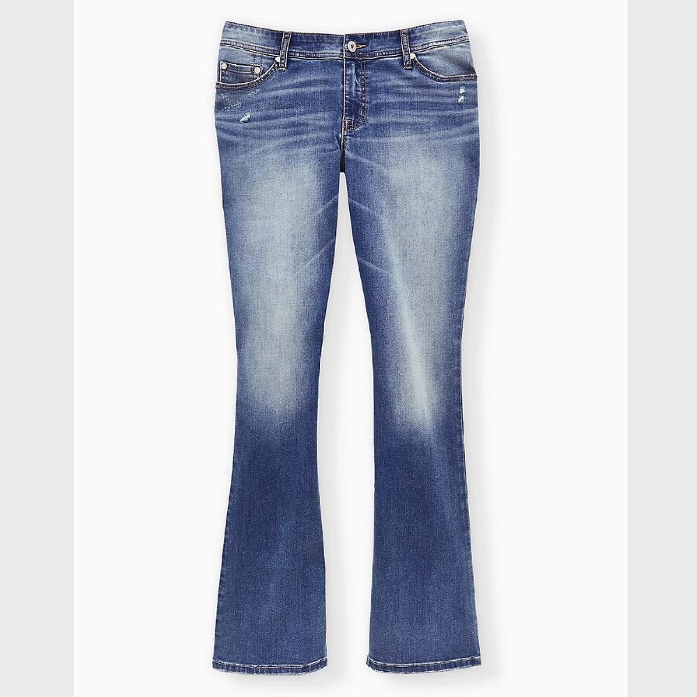 Torrid Luxe Slim Boot Jean - Super Stretch Light Wash Size 18 - Picture 3 of 3